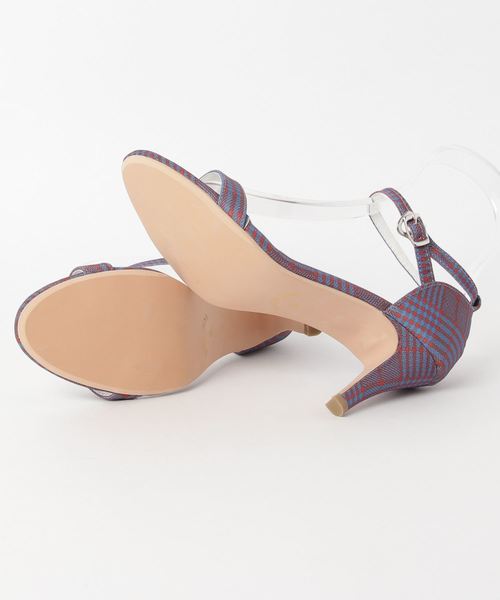 KOBE LETTUCE（コウベレタス）の「アンクルストラップ付7cmローヒールカラーサンダル（サンダル・レディース・サックスブルー/パープル系その他/レッド/ベージュ/ホワイト系その他/ブラック/シルバー系その他/ネイビー/イエロー/チェック・LL/M/S/L）」の11枚目の写真