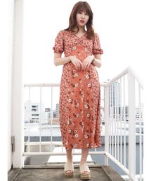 dazzlin | フラワーパターン切替マキシワンピース(ワンピース)