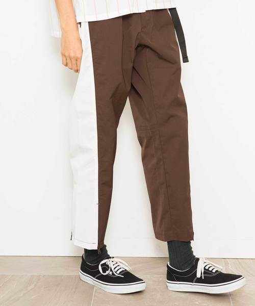 KIIT（キート）の「【KIIT】サイドラインパンツ（その他パンツ・メンズ・ブラウン/ブラック・1/2）」の2枚目の写真