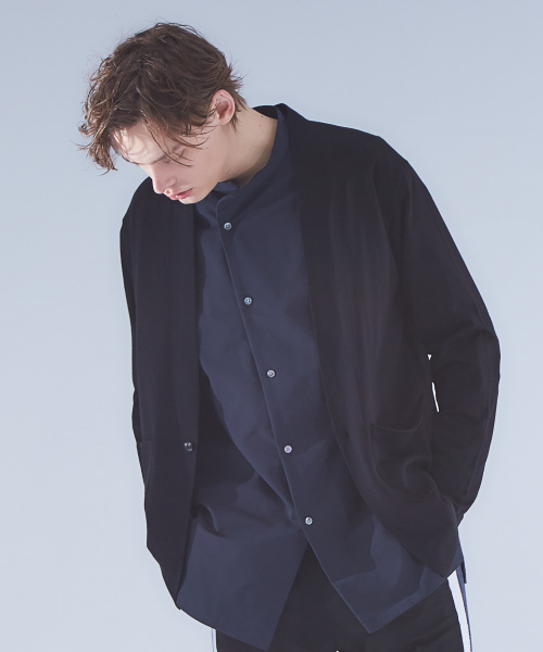 ABAHOUSE（アバハウス）の「ウールセミショールカーディガン（カーディガン/ボレロ・メンズ・ブラック系その他/グレイッシュベージュ/ダークオレンジ・44/46/48）」の6枚目の写真