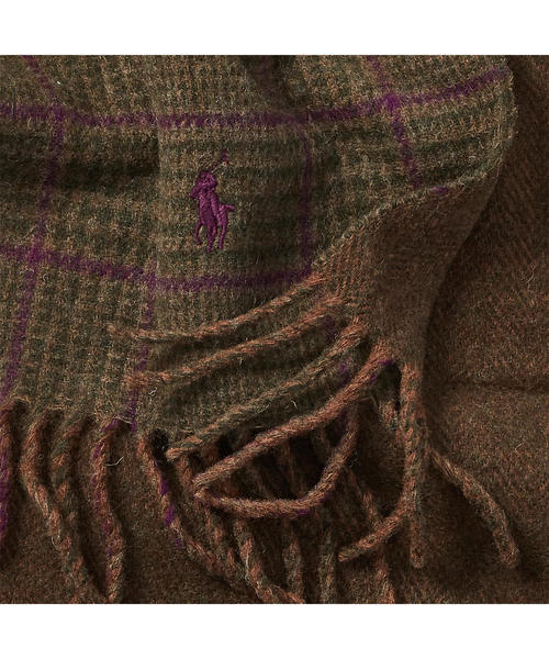 POLO RALPH LAUREN（ポロ ラルフ ローレン）の「MAPOHGS0J310085（マフラー・メンズ・ブラック系9/ダークグリーン系・ONE SIZE）」の4枚目の写真