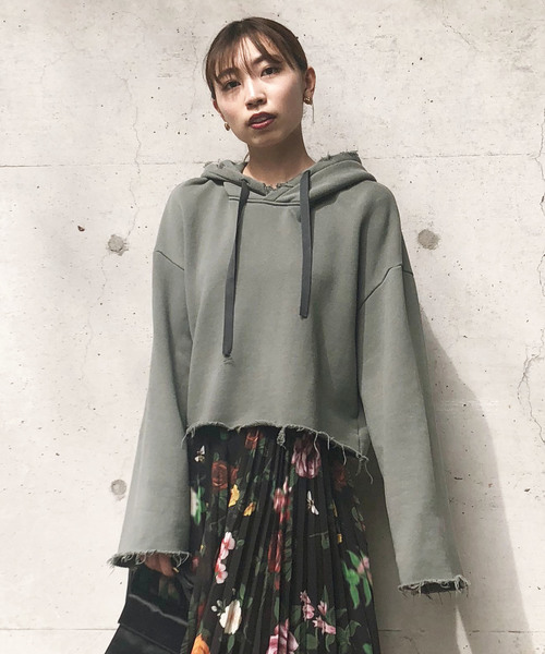 Ameri（アメリ）の「CUT OFF DAMAGE HOODIE（パーカー）」 - WEAR