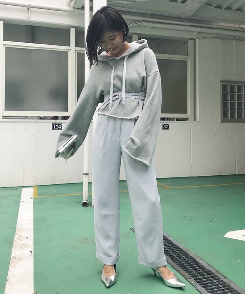 Ameri（アメリ）の「CUT OFF DAMAGE HOODIE（パーカー）」 - WEAR