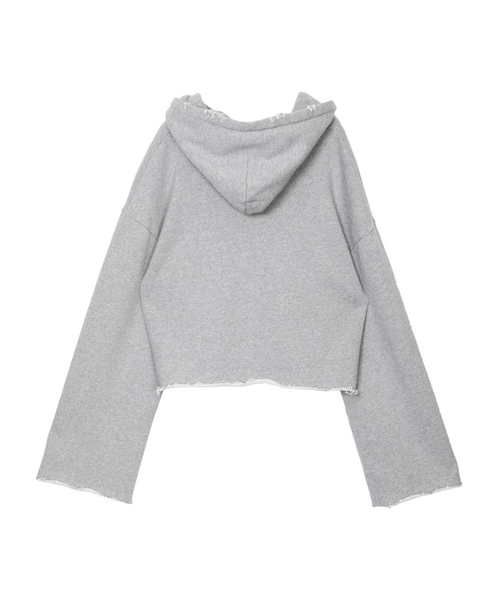 Ameri VINTAGE - 即完売 新品 AMERI LOOSE CUT OFF PO パーカー グレー Ameri（アメリ）の「CUT OFF DAMAGE HOODIE（パーカー）」 - WEAR