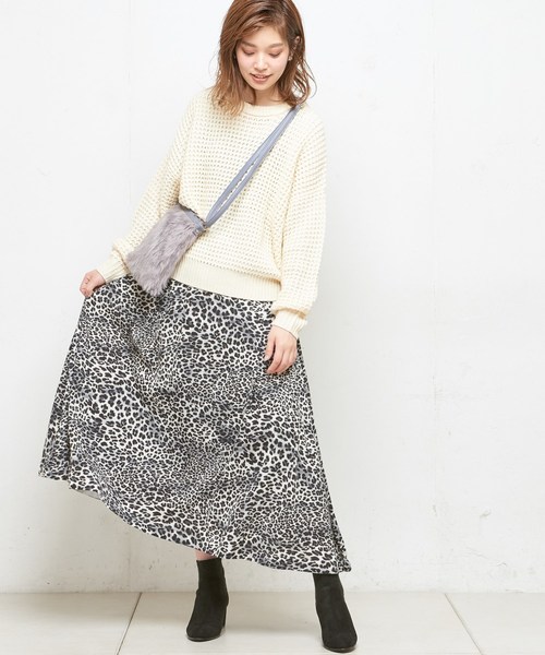 natural couture（ナチュラルクチュール）の「ワッフル編みニットプルオーバー（ニット/セーター・レディース・オフホワイト/ブラウン/グレイッシュベージュ/パープル・FREE）」の8枚目の写真