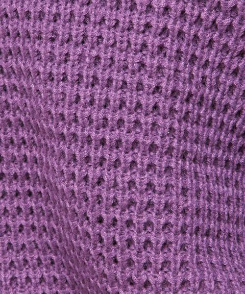 natural couture（ナチュラルクチュール）の「ワッフル編みニットプルオーバー（ニット/セーター・レディース・オフホワイト/ブラウン/グレイッシュベージュ/パープル・FREE）」の12枚目の写真