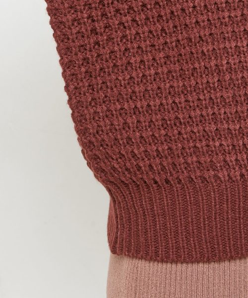 natural couture（ナチュラルクチュール）の「ワッフル編みニットプルオーバー（ニット/セーター・レディース・オフホワイト/ブラウン/グレイッシュベージュ/パープル・FREE）」の21枚目の写真