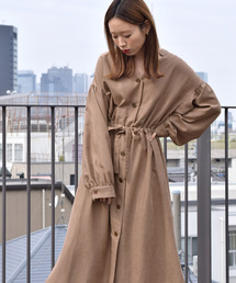 w closet | Vネックウエストドロストワンピース(ワンピース)