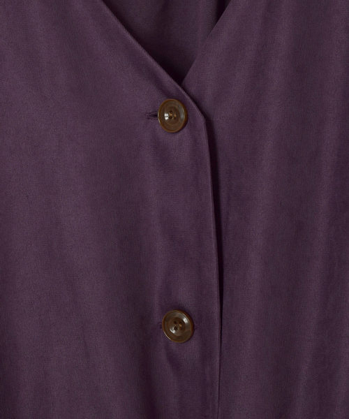 w closet（ダブルクローゼット）の「Vネックウエストドロストワンピース（ワンピース・レディース・グレイッシュベージュ/パープル・FREE）」の20枚目の写真