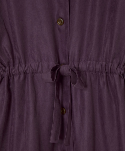 w closet（ダブルクローゼット）の「Vネックウエストドロストワンピース（ワンピース・レディース・グレイッシュベージュ/パープル・FREE）」の21枚目の写真