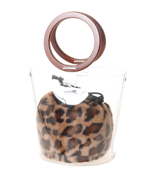 Edit Sheen（エディットシーン）の「別注PVCファー巾着バッグ（ハンドバッグ・レディース・レオパード/ブラック/ベージュ・FREE）」の4枚目の写真