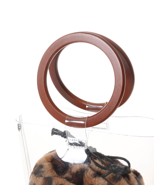 Edit Sheen（エディットシーン）の「別注PVCファー巾着バッグ（ハンドバッグ・レディース・レオパード/ブラック/ベージュ・FREE）」の7枚目の写真