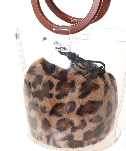 Edit Sheen（エディットシーン）の「別注PVCファー巾着バッグ（ハンドバッグ・レディース・レオパード/ブラック/ベージュ・FREE）」の8枚目の写真