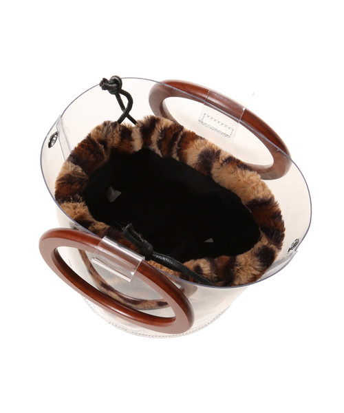 Edit Sheen（エディットシーン）の「別注PVCファー巾着バッグ（ハンドバッグ・レディース・レオパード/ブラック/ベージュ・FREE）」の9枚目の写真