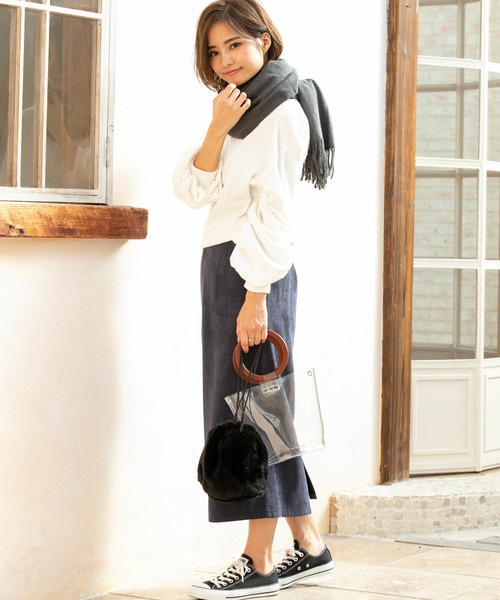 Edit Sheen（エディットシーン）の「別注PVCファー巾着バッグ（ハンドバッグ・レディース・レオパード/ブラック/ベージュ・FREE）」の15枚目の写真