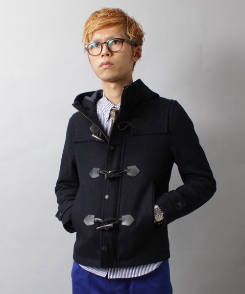 UNION STATION（ユニオンステーション）の「<「smart12月号」115ページ掲載 成宮寛貴さん着用商品> <「Begin 12月号」掲載商品>メルトンショートダッフルコート（ダッフルコート・メンズ・ブラック/グレー/グリーン/ブルー/ネイビー/キャメル/ボルドー・SMALL/MEDIUM/LARGE/LL）」の5枚目の写真