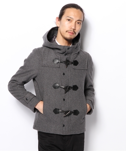 UNION STATION（ユニオンステーション）の「<「smart12月号」115ページ掲載 成宮寛貴さん着用商品> <「Begin 12月号」掲載商品>メルトンショートダッフルコート（ダッフルコート・メンズ・ブラック/グレー/グリーン/ブルー/ネイビー/キャメル/ボルドー・SMALL/MEDIUM/LARGE/LL）」の3枚目の写真