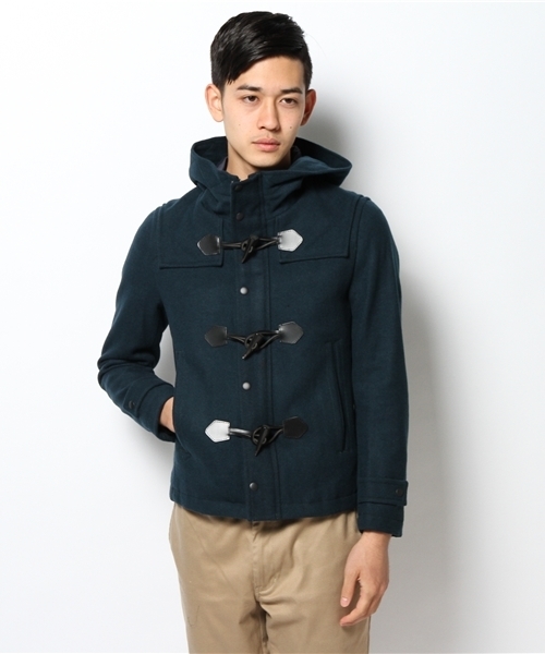 UNION STATION（ユニオンステーション）の「<「smart12月号」115ページ掲載 成宮寛貴さん着用商品> <「Begin 12月号」掲載商品>メルトンショートダッフルコート（ダッフルコート・メンズ・ブラック/グレー/グリーン/ブルー/ネイビー/キャメル/ボルドー・SMALL/MEDIUM/LARGE/LL）」の4枚目の写真