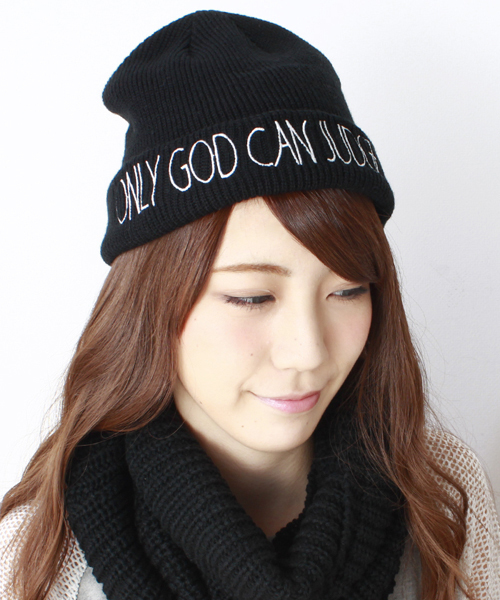 WEGO（ウィゴー）の「WEGO/ロゴ刺繍ニットキャップ（ニットキャップ/ビーニー・メンズ・ネイビー/ワイン/ブラック/ホワイト・FREE）」の2枚目の写真