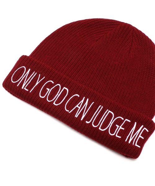 WEGO（ウィゴー）の「WEGO/ロゴ刺繍ニットキャップ（ニットキャップ/ビーニー・メンズ・ネイビー/ワイン/ブラック/ホワイト・FREE）」の6枚目の写真