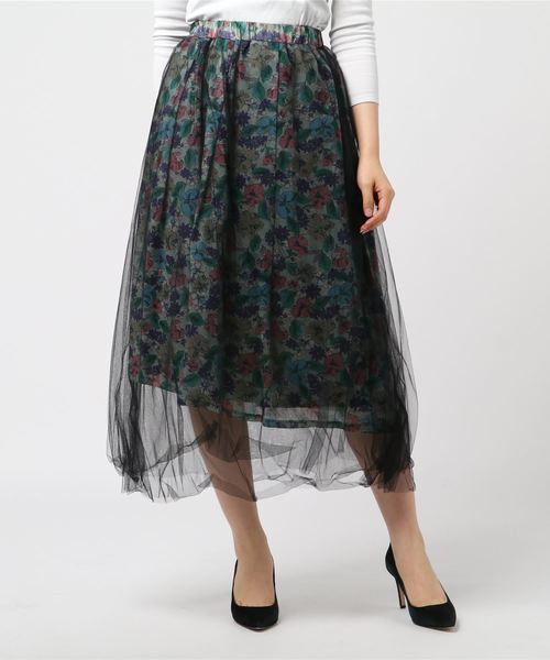 Banner Barrett(バナーバレット)の「TULLE SKIRT / チュールスカート(スカート・レディース・ブルー/グリーン・38/36)」の2枚目の写真