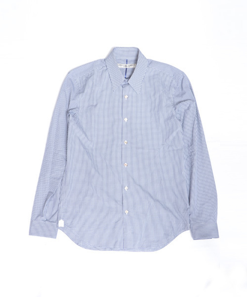 KATHARINE HAMNETT LONDON （キャサリンハムネットロンドン）の「HIGHCOUNT PATTERN / ハイカウントパターンシャツ（シャツ/ブラウス・メンズ・ホワイト/ブルー/チェック・SMALL/MEDIUM/AL/LARGE）」の11枚目の写真