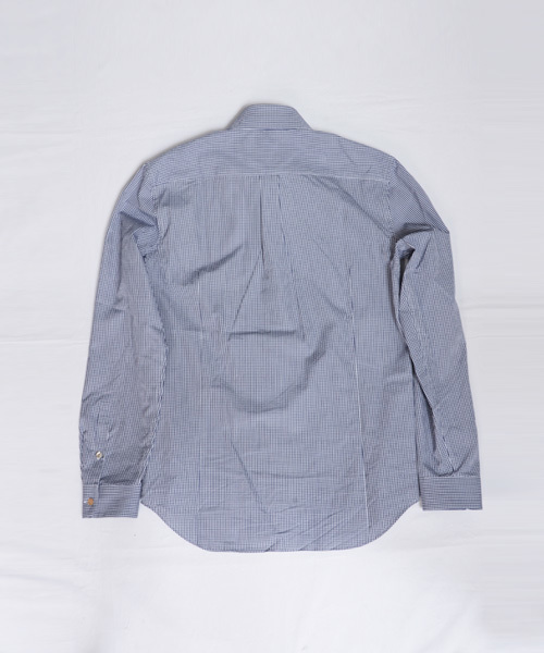 KATHARINE HAMNETT LONDON （キャサリンハムネットロンドン）の「HIGHCOUNT PATTERN / ハイカウントパターンシャツ（シャツ/ブラウス・メンズ・ホワイト/ブルー/チェック・SMALL/MEDIUM/AL/LARGE）」の5枚目の写真