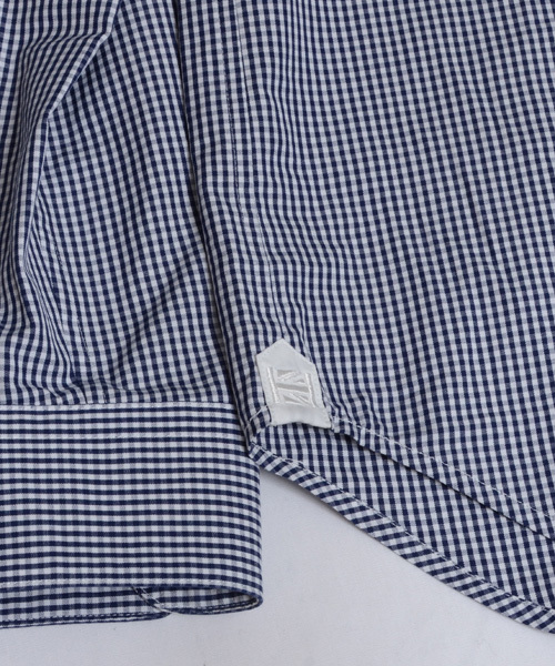 KATHARINE HAMNETT LONDON （キャサリンハムネットロンドン）の「HIGHCOUNT PATTERN / ハイカウントパターンシャツ（シャツ/ブラウス・メンズ・ホワイト/ブルー/チェック・SMALL/MEDIUM/AL/LARGE）」の10枚目の写真