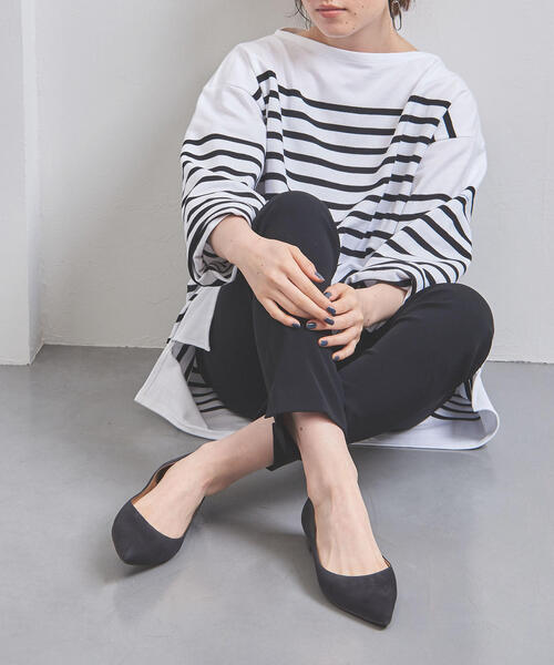 UNITED ARROWS（ユナイテッドアローズ）の「UBCB ポインテッド ソフト フラットパンプス（パンプス・レディース・イエロー/ダークグレー/ダークブラウン・38/37h/36h/35/36/35h/37）」の2枚目の写真