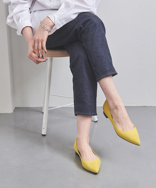 UNITED ARROWS（ユナイテッドアローズ）の「UBCB ポインテッド ソフト フラットパンプス（パンプス・レディース・イエロー/ダークグレー/ダークブラウン・38/37h/36h/35/36/35h/37）」の21枚目の写真