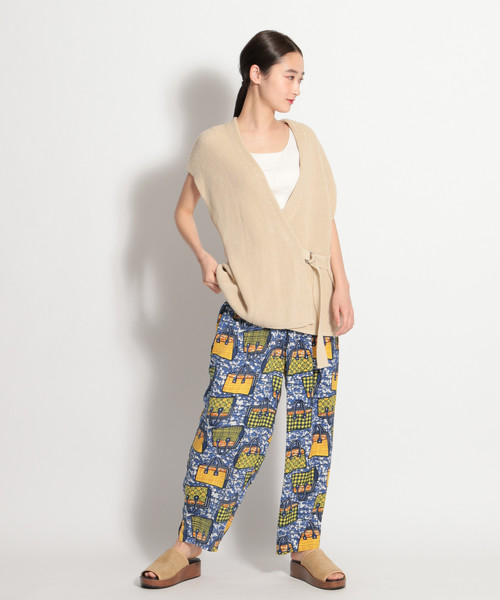 niko and...（ニコアンド）の「アフリカンモチーフプリントパンツ（その他パンツ・レディース・ブルー/パープル/ボルドー・MEDIUM/LARGE）」の4枚目の写真