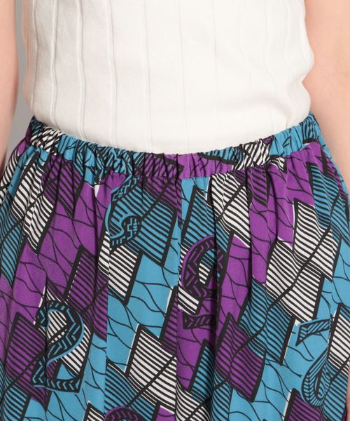 niko and...（ニコアンド）の「アフリカンモチーフプリントパンツ（その他パンツ・レディース・ブルー/パープル/ボルドー・MEDIUM/LARGE）」の10枚目の写真
