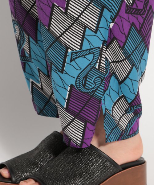 niko and...（ニコアンド）の「アフリカンモチーフプリントパンツ（その他パンツ・レディース・ブルー/パープル/ボルドー・MEDIUM/LARGE）」の12枚目の写真