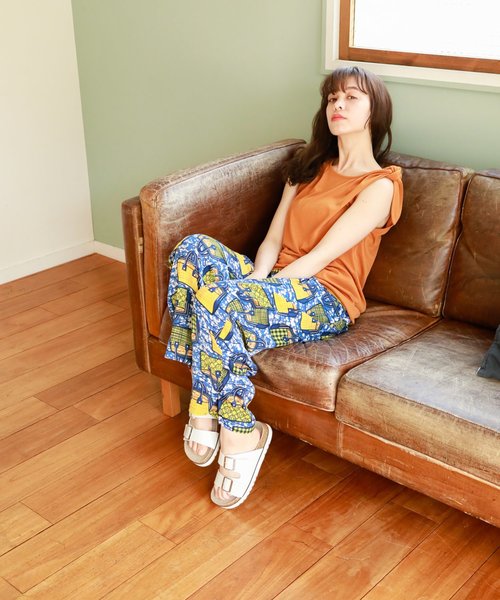 niko and...（ニコアンド）の「アフリカンモチーフプリントパンツ（その他パンツ・レディース・ブルー/パープル/ボルドー・MEDIUM/LARGE）」の17枚目の写真