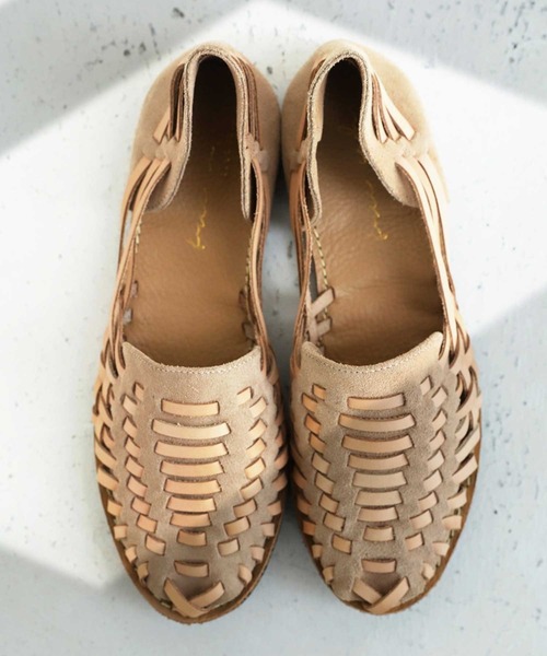 antiqua（アンティカ）の「レザーメッシュサンダル（サンダル・メンズ・ブラック/ベージュ/ベージュ系その他・M/L）」の13枚目の写真