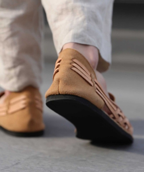 antiqua（アンティカ）の「レザーメッシュサンダル（サンダル・メンズ・ブラック/ベージュ/ベージュ系その他・M/L）」の21枚目の写真