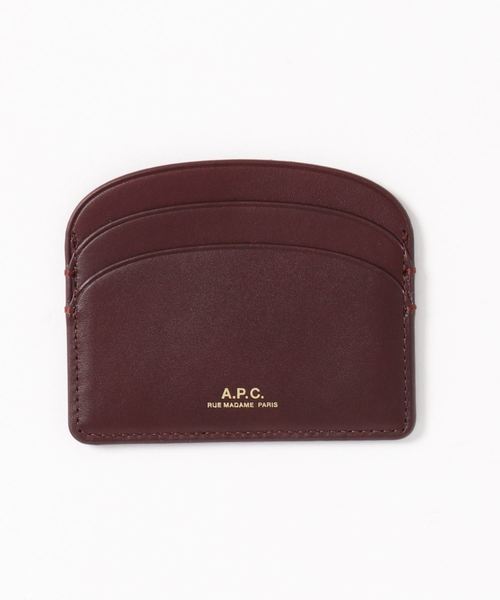 A.P.C.（アーペーセー）の「PORTE CARTE DEMI-LUNE  19A（コインケース・レディース・ボルドー/ブラック・ONESIZE）」の2枚目の写真