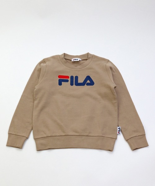 FILA(フィラ)の「FILA/フィラ 裏毛ロゴトレーナー(スウェット・キッズ・ブラック/杢グレー/ピンク/オフホワイト/ネイビー/ベージュ・90cm/110cm/100cm/120cm/130cm/140cm/150cm/160cm)」の5枚目の写真
