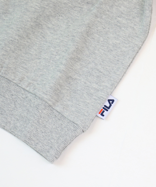 FILA(フィラ)の「FILA/フィラ 裏毛ロゴトレーナー(スウェット・キッズ・ブラック/杢グレー/ピンク/オフホワイト/ネイビー/ベージュ・90cm/110cm/100cm/120cm/130cm/140cm/150cm/160cm)」の8枚目の写真