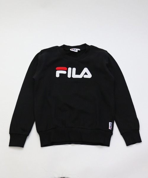 FILA(フィラ)の「FILA/フィラ 裏毛ロゴトレーナー(スウェット・キッズ・ブラック/杢グレー/ピンク/オフホワイト/ネイビー/ベージュ・90cm/110cm/100cm/120cm/130cm/140cm/150cm/160cm)」の12枚目の写真