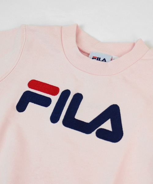 FILA(フィラ)の「FILA/フィラ 裏毛ロゴトレーナー(スウェット・キッズ・ブラック/杢グレー/ピンク/オフホワイト/ネイビー/ベージュ・90cm/110cm/100cm/120cm/130cm/140cm/150cm/160cm)」の14枚目の写真