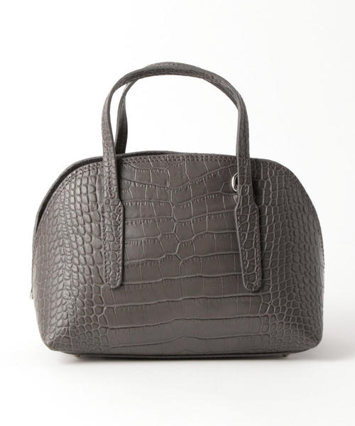 green label relaxing（グリーンレーベルリラクシング）の「MARCO BIANCHINI CS ラウンドボストンバッグS 2（ショルダーバッグ・レディース・グレー/ベージュ・FREE）」の3枚目の写真