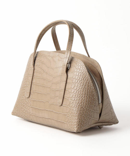 green label relaxing（グリーンレーベルリラクシング）の「MARCO BIANCHINI CS ラウンドボストンバッグS 2（ショルダーバッグ・レディース・グレー/ベージュ・FREE）」の4枚目の写真