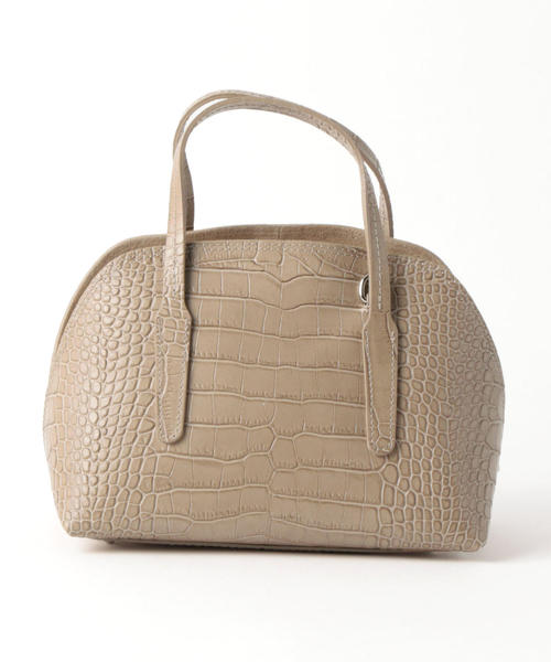 green label relaxing（グリーンレーベルリラクシング）の「MARCO BIANCHINI CS ラウンドボストンバッグS 2（ショルダーバッグ・レディース・グレー/ベージュ・FREE）」の11枚目の写真