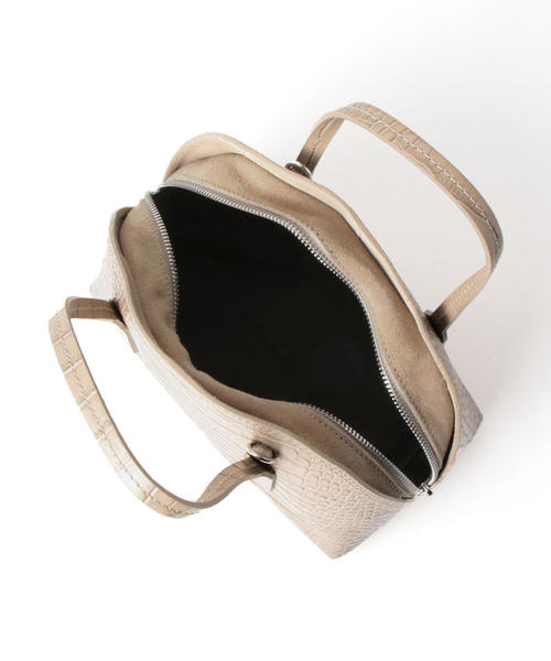 green label relaxing（グリーンレーベルリラクシング）の「MARCO BIANCHINI CS ラウンドボストンバッグS 2（ショルダーバッグ・レディース・グレー/ベージュ・FREE）」の9枚目の写真