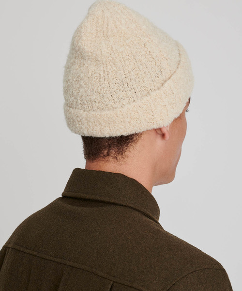 Saturdays NYC（サタデーズ ニューヨークシティ ）の「Boucle Beanie（ニットキャップ/ビーニー・メンズ・ブラック/ベージュ/イエロー・FREE）」の5枚目の写真