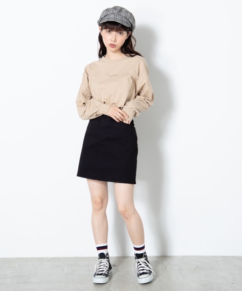 WEGO（ウィゴー）の「WEGO/アソートプリントロンT（Tシャツ/カットソー・レディース・アイボリー/ダークオレンジ/スミクロ/ベージュ・FREE）」の12枚目の写真