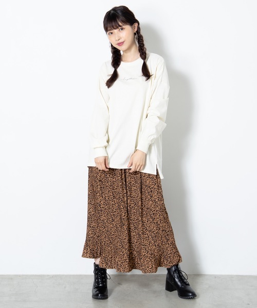 WEGO（ウィゴー）の「WEGO/アソートプリントロンT（Tシャツ/カットソー・レディース・アイボリー/ダークオレンジ/スミクロ/ベージュ・FREE）」の8枚目の写真