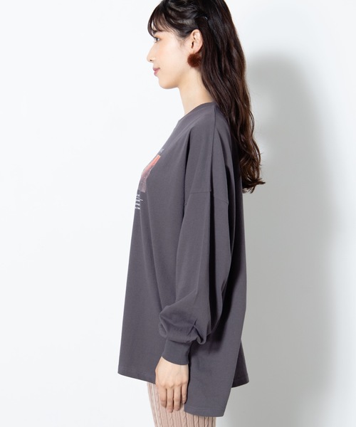 WEGO（ウィゴー）の「WEGO/アソートプリントロンT（Tシャツ/カットソー・レディース・アイボリー/ダークオレンジ/スミクロ/ベージュ・FREE）」の17枚目の写真