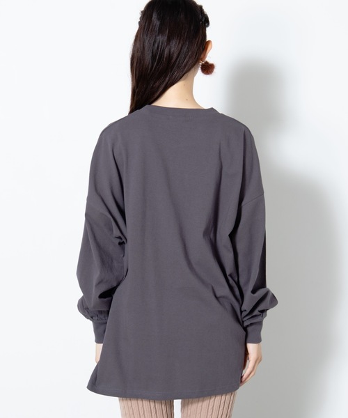 WEGO（ウィゴー）の「WEGO/アソートプリントロンT（Tシャツ/カットソー・レディース・アイボリー/ダークオレンジ/スミクロ/ベージュ・FREE）」の9枚目の写真